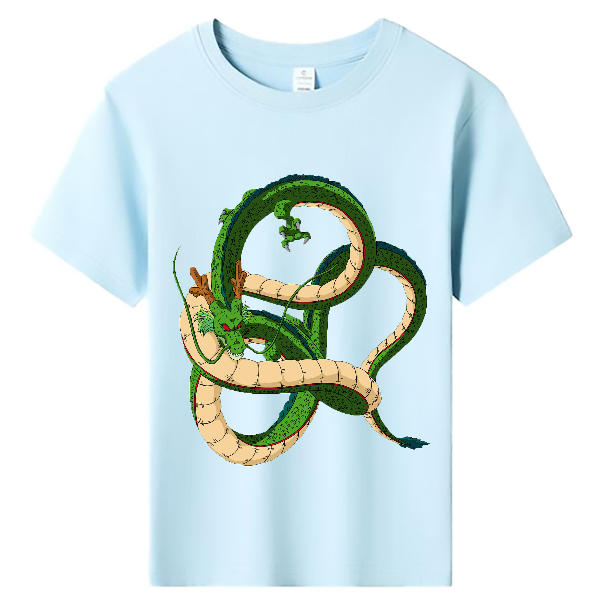 （画像用） ドラゴンボール 神龍 シェンロン DRAGON BALL Shenron 綿100％キッズTシャツ（フロントプリント）